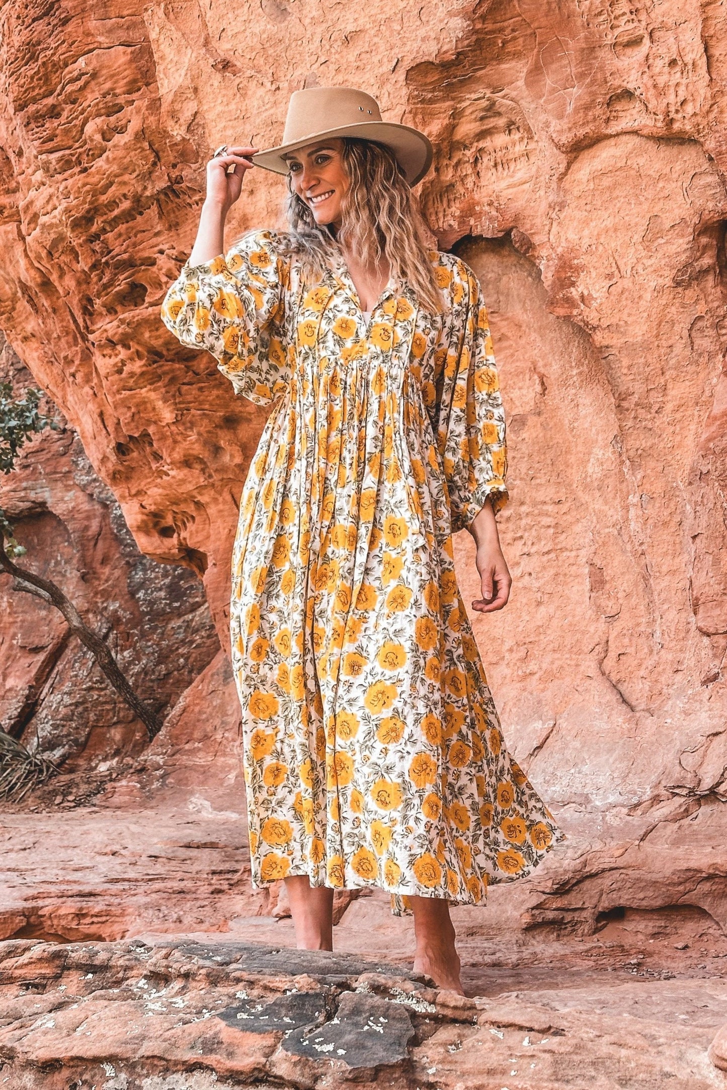 Frida Midi Dress - Yellow