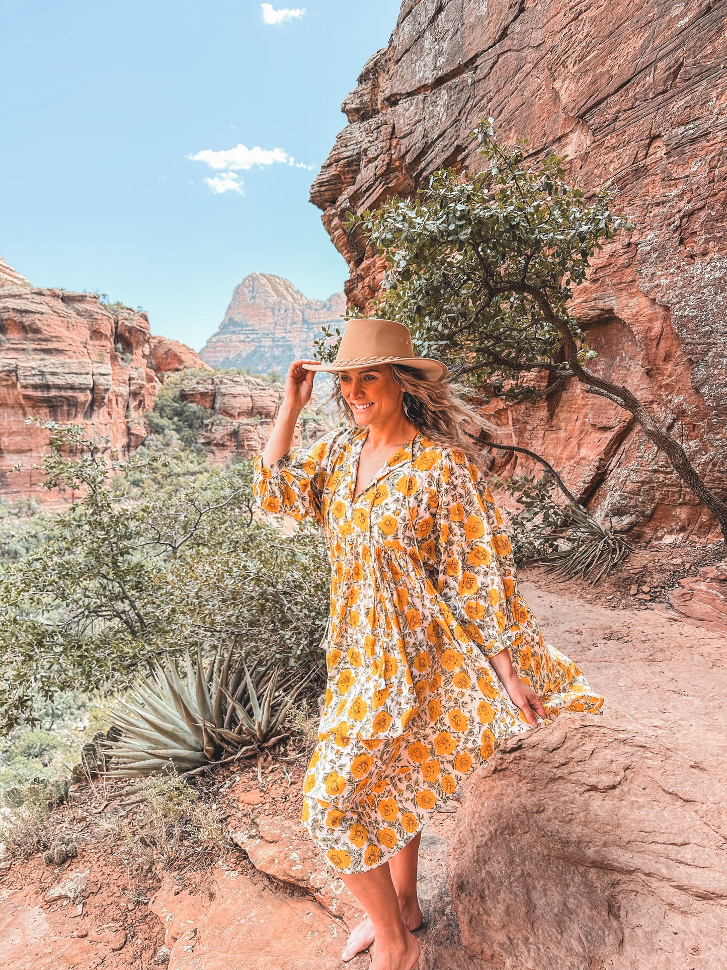 Frida Midi Dress - Yellow