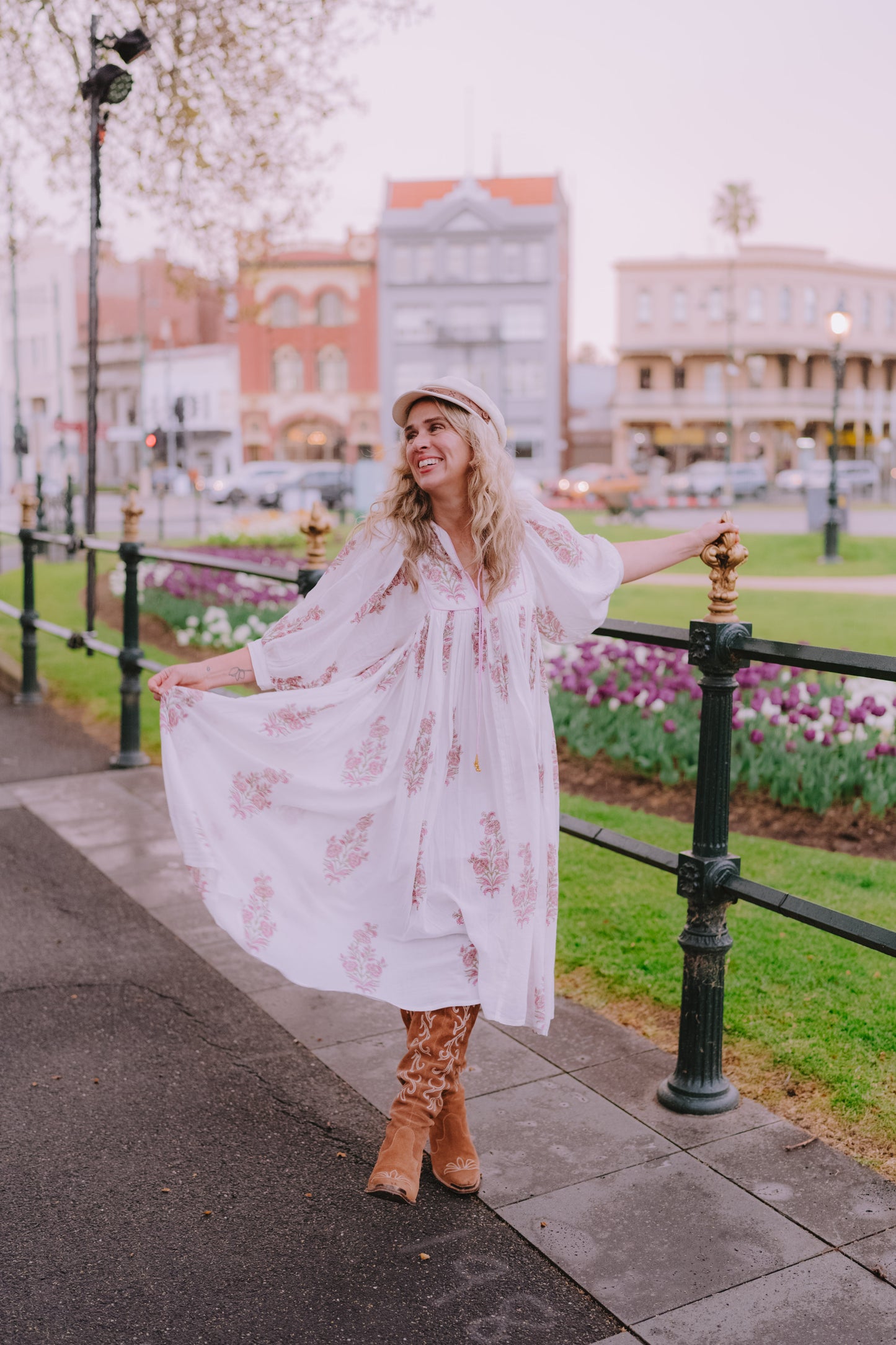 Rose Midi Dress - White