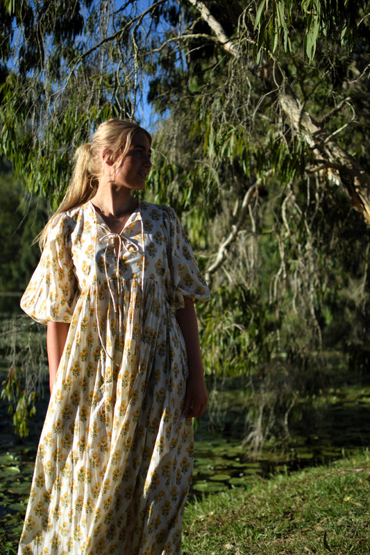 Frida Maxi Dress - Yellow Kerria